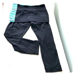Lululemon Black  Capri with attached skirt